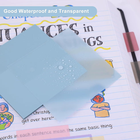 EOOUT 650 Sheets Transparent Sticky Notes, 11 Pack Bible Study Supplies 19 Colors Clear Self-Sticky Notes, Office & School Study Supplies...