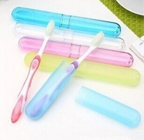 4 Pieces Portable Plastic Toothbrush Case Container Storage for Travel...