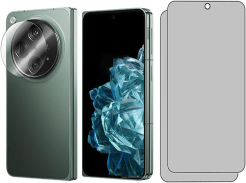 2PCS For OnePlus Open Tempered Glass Front Privacy Screen Protector With 2PCS Camera Lens Protector......