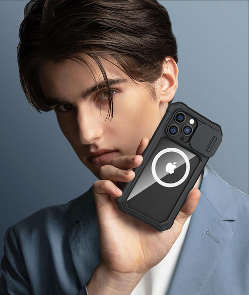 Caka for iPhone 15 ProMax Case, iPhone 15 Pro Max Case with Screen Protector & Camera Cover & Wireless Charging Full Body Heavy Duty Rugged Protec...