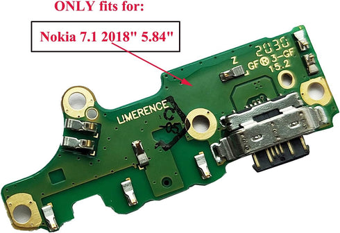 for Nokia 7.1 2018" USB Charger Charging Port Dock Connector Board Replacement Flex Cable for Nokia 7.1 2018" 5.84" TA-1085 TA-1097 TA-1095 (Nokia...
