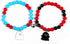 2Pcs Love Heart Couple Matching Bracelet Set Adjustable Braide Rope Halloween Mummy Ghost Pumpkin Hat Wizard Bracelet for Women Men Lover Friend F...