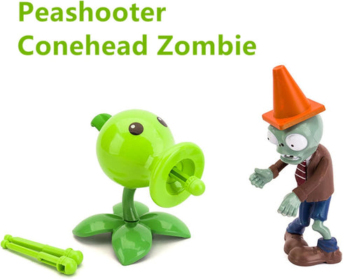 2 PCS Plants and Zombies Toys Action Figures Zombies PVZ Toys Set 1 2 Series Great Gifts for Kids and Fans,Birthday and Christmas Party...