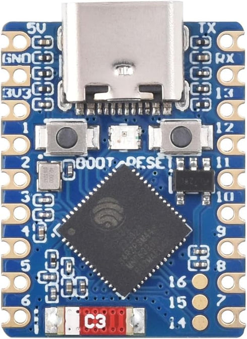 Waveshare ESP32-C3 Mini Development Board, Based On ESP32-C3FN4 Single-Core Processor, 160MHz Running Frequency, 2.4GHz Wi-Fi & Bluetooth 5...