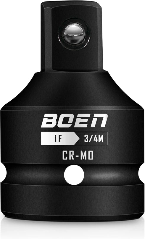 BOEN 1"F to 3/4"M Impact Socket Adapter, Cr-Mo Steel,Socket Adapter Set for Impact Driver Conversions...