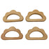 5pcs Natural Wood Cloud Shape Teether Toys DIY Teething Necklace Cute Animal Pendant Nursing Soothing Accessories (Cloud 5pcs)...