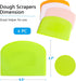 Dough Scraper Bench Scraper for Baking, 4 PCs BPA Free PE Plastic Flexible Bowl Scraper, Food-safe Plastic Dough Cutter for Bread Cake Dough Fonda...