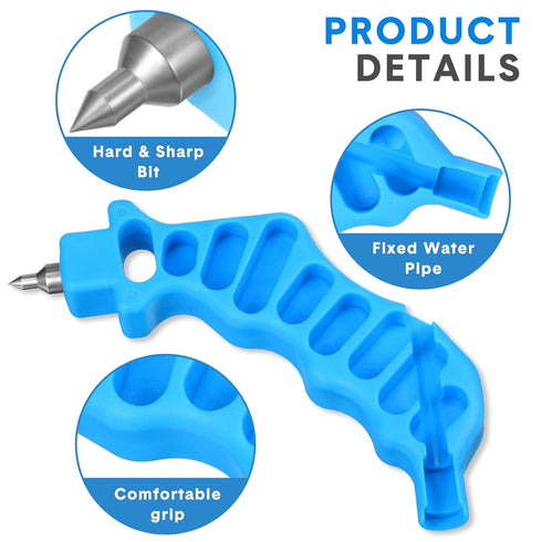 Hestya 2 Pcs 2-in-one Drip Irrigation Tubing Hole Punch and Fitting Insertion Tool and 50 Pcs 1/4" Drip Irrigation Fittings Kit 25 Barbed Connecto...