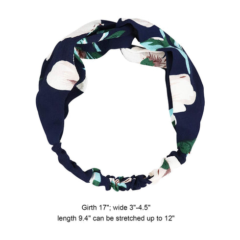 DRESHOW 10 Pack Boho Headbands for Women Vintage Cross Elastic Head Wrap Hair Accessories...