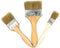3 Pcs Flat Chip Paint Brush Wooden Stencil Natural Bristle Paintbrush for Wall Painting Waxing Stains Oil Wax Varnishes Glues Stain...