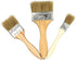 3 Pcs Flat Chip Paint Brush Wooden Stencil Natural Bristle Paintbrush for Wall Painting Waxing Stains Oil Wax Varnishes Glues Stain...