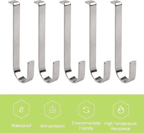 Vinyl Siding Hangers, 10PCS Heavy Duty Stainless Steel Low Profile No Hole Hanger Vinyl Siding Hooks No Damage No Drill Hook for Hanging Outside H...