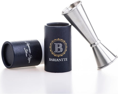 BARIANTTE Cocktail Jigger for Bartending, 2 oz 1 oz Japanese Measuring Shot Glass - Silver...