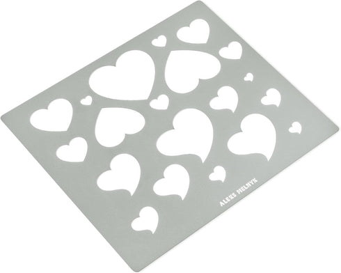 Aleks Melnyk No.203 Metal Stencil for Jewelry, Shape Earring Heart Cutouts Stencil, Lapidary Template for Cabochons, Jewelry making Templates, Bra...