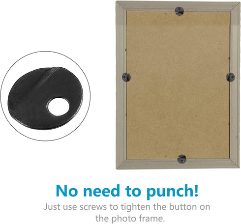 100PCS Picture Turn Button Fasteners Photo Frame Hardware, Picture Frame Hardware Backing Clips with 100 Pieces Screws, Type 2...