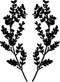 CREATCABIN Metal Tree Leaf Wall Decor Vine Olive Branch Leaf Wall Art Decor Double Black Wrought Iron Scroll Sculpture Leaf Hanging Decor Rustic W...