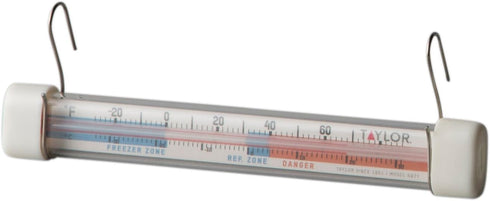 Taylor Kitchen Refrigerator/Freezer Kitchen Thermometer with Magnified Lens, Stainless Steel...