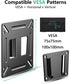 2 Pack Monitor Wall Mount RV TV Mount for 14”-27” LED LCD Flat Screens, Small TV Mount for Computer Monitors, Camper TV Mount Low Profile Fixed wi...