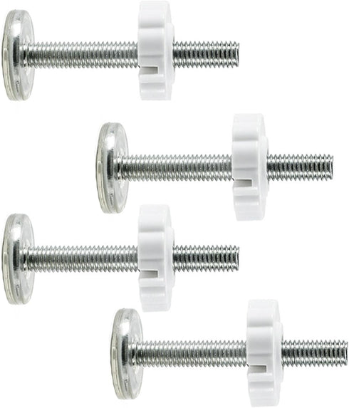 Pressure Mount Baby Gate Threaded Pivot Rod, 4-Pieces Pivot Screw Mounting Bolt Kit for Stair Gate Dog Gate (White)...