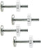 Pressure Mount Baby Gate Threaded Pivot Rod, 4-Pieces Pivot Screw Mounting Bolt Kit for Stair Gate Dog Gate (White)...