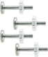 Pressure Mount Baby Gate Threaded Pivot Rod, 4-Pieces Pivot Screw Mounting Bolt Kit for Stair Gate Dog Gate (White)...