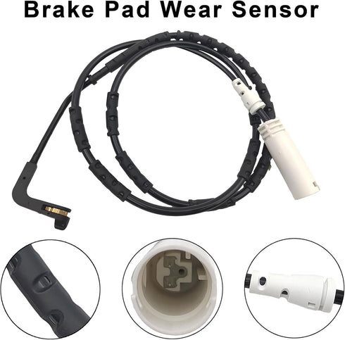 Brake Pad Wear Sensor Front & Rear Wheel | Compatible for BMW E87 E90 for 135i 328i 335i 335is 335d 2007 2008 2009 2010 | Replacement # 3435678944...