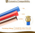 JUWO 1/2" x 1/2" NPT Female Adapter for PEX, Copper, CPVC Pipe, Push to Connect Brass Plumbing Fitting with Upgraded Stiffener (6 Pack)...