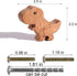 2 Pack Wooden Cabinet Knobs Cute Wood Dinosaur Drawer Dresser Knobs Wardrobe Cupboard Door Knobs Pulls Handles for Home Furniture with 3 Kinds of ...