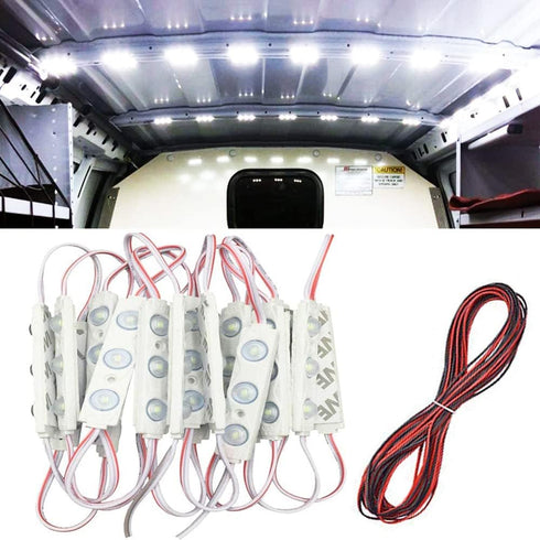 60 LED Van Light Car Interior Light Bright White Lighting Dome Lamp Ceiling Work Lights Kit for Van Truck Auto Car Vehicle Caravan DC 12V (20 Modu...