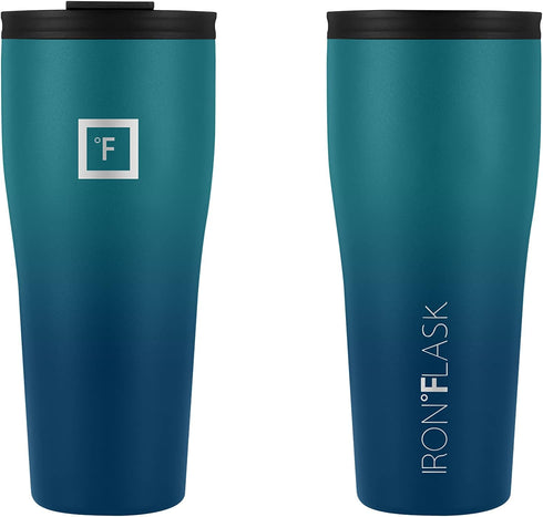 IRON °FLASK Rover Tumbler 2.0-2 Lids Vacuum Insulated Stainless Steel Bottle, Double Walled, Drinking Cup - Thermos Travel Mug - Dark Night, 32 Oz...
