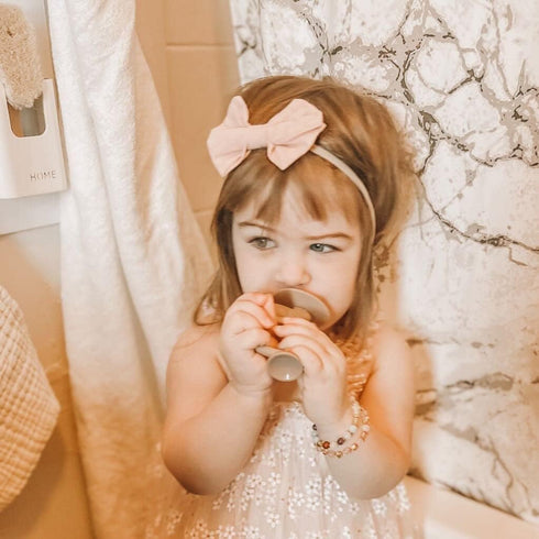 Ali+Oli Baby Toothbrush (Taupe) Soft Silicone Toddler Toothbrush for 6-18 Months, Baby Oral Care, Toddler Teeth Cleaning, Cute Animal Design, Gift...