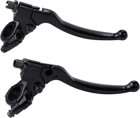Left Right 7/8" 22mm Clutch Brake Handle Levers Perch Compatible with Honda XR80 XR100 CRF70 CRF80 CRF100 Pit Dirt Motor Bike Motocross...