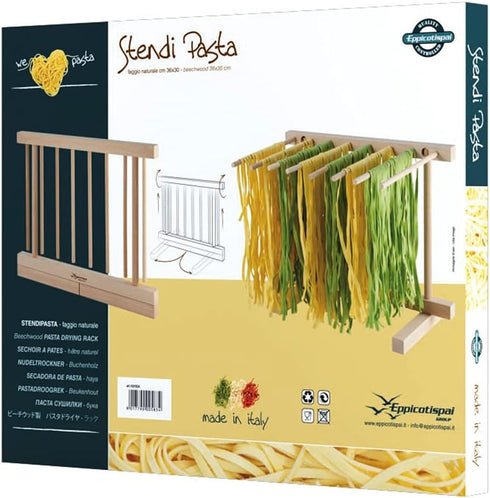 Eppicotispai EP 102 Natural Beechwood Collapsable Pasta Drying Rack...