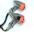 MISS MOLY Chrome Motorcycle LED Turn Signals RED Light Brake Running Tail Light Bullet...