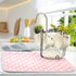Pink White Polka Dot Dish Drying Mat for Kitchen Counter 18 x 24 Inch Absorbent Microfiber Valentines Dry Dishes Rack Mats Drainer Mat Dish Drying...
