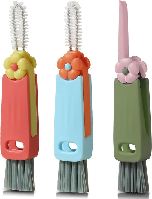 3 in 1 Cup Lid Cleaning Brush Set - Multi-Functional, Efficient and Durable Brushes for Bottle Gap, Tight Spaces Cup and Portable Cup?Lid Cleaner ...