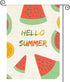 Hello Summer Watermelon Garden Flags 12x18 Double Sided Outside Vertical Burlap Fruit Cool Summer Flag Yard Decorations Outdoor...