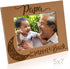 KATE POSH Papa I Love You to the Moon and Back Natural Wood Engraved Picture Frame. Best Grandpa Ever, Father's Day, Papa Gifts for Birthday, from...