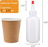 CUCUMI 16pcs Plastic Squeeze Bottles for Liquids & Sauces, 4oz Squeeze Bottles with Red Tip Caps Measurement Marks for Icing Cookie Decorating, Cr...