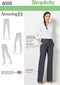 Simplicity 8056 Women's Flared Pants and Shorts Sewing Patterns, Sizes 10-18...