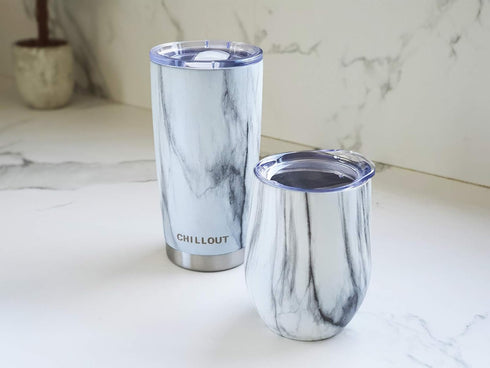 CHILLOUT LIFE 12 oz Stainless Steel Tumbler with Lid - Wine Tumbler Double Wall Vacuum Insulated Travel Tumbler Cup for Coffee, Wine, Cocktails, I...