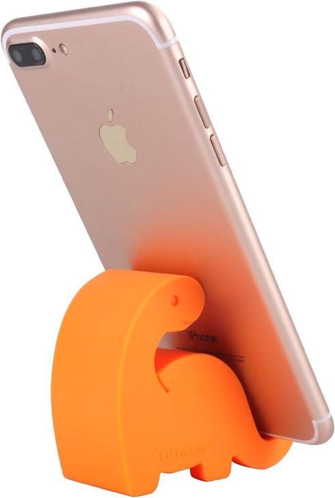 Plinrise Animal Desk Phone Stand, Update Dinosaur Silicone Office Phone Holder, Creative Phone Tablet Stand Mounts, Size:1.3" X 3.0" X 2.7" (Orang...