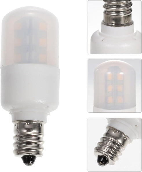 Veemoon 2pcs E12 Refrigerator Light Bulb Dryer Led Light Bulb Water Dispenser Light Bulb Small Appliance Bulbs Cherry Pitter Freezer Light Bulb Re...