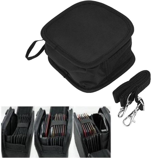 Bags for Cameras and Photographic Equipment, Camera Lens Filter Carry Case, 9-Pocket Lens Filter Wallet Pouch Bag Travel Holder Belt Bag with Deta...