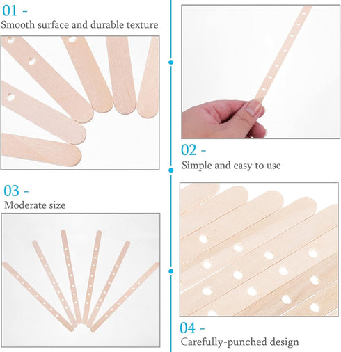 Wooden Candle Wick Holders Pack of 100pcs Wick Centering Devices Candle Wick Bars for Candle Making … (7.1inch - 100pcs)...