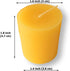 100% Pure Beeswax 15-Hour Votives Candles Organic Hand Made (6)...