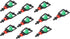 HEEPDD 10 Pcs Drip Irrigation Spray Agricultural Irrigation Equipment Drippers Emitters, Rotating G Type Micro Nozzle Garden Irrigation Drippers f...