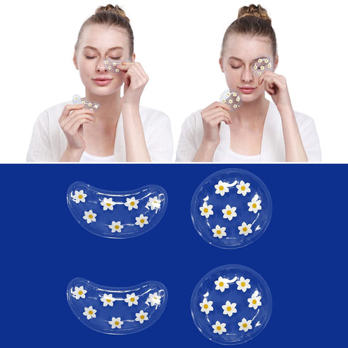 Gel Ice Pack Reusable Cooling Under Eye Pads and Patches, Hot Cold Treatment Pack for Redness,Pain Relief and Eye Relax...