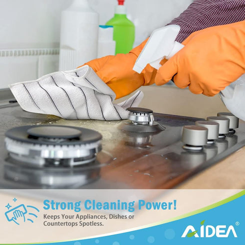 AIDEA Kitchen Towels, Absorbent Dish Cloth for Kitchen, Soft Dish Towels for Home, Multi-Purpose Cloths for Household Cleaning and Drying-8PK, 12”...