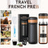 Classic Portable French Press Coffee Mug 12 oz with Carry Loop, Stainless Steel French Press Coffee Maker, BPA Free Great for Camping and Travel...